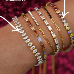 Brazalete acero "Iris" Plata y Multicolor